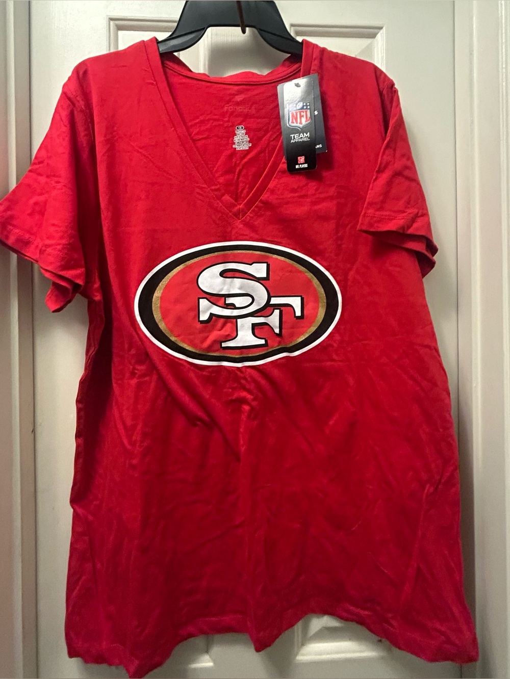 NWT Forty Niners 49ers MCCaffrey Vneck Tee